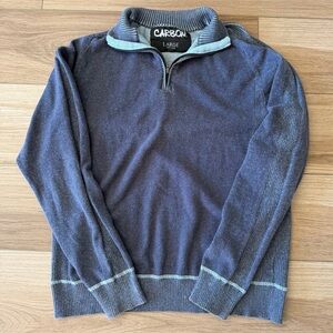 Carbon Blue Surf Quarter Zip Sweater